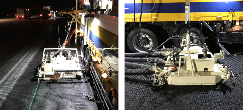 空港滑走路ゴム除去工事